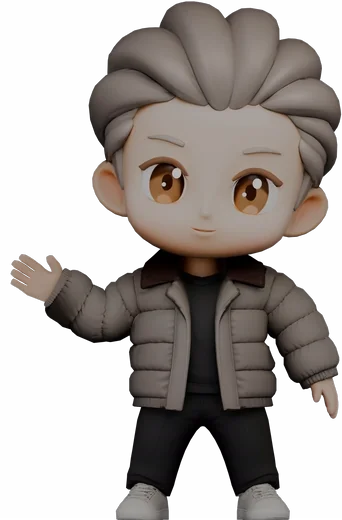 Chibi Ehsan waving goodbye